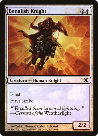 Benalish Knight (Premium Foil) [Tenth Edition] Magic: The Gathering