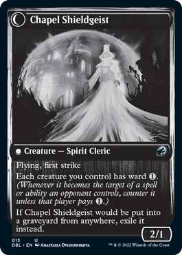 Chaplain of Alms // Chapel Shieldgeist [Innistrad: Double Feature] Magic: The Gathering