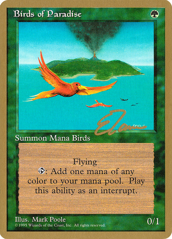 Birds of Paradise (Eric Tam) [Pro Tour Collector Set] Magic: The Gathering