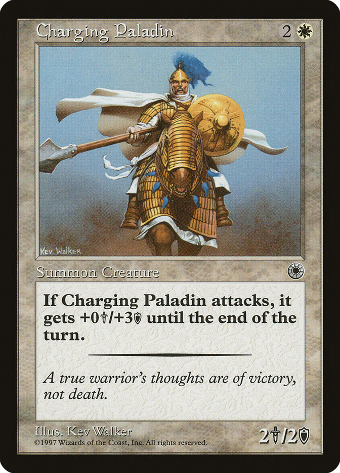 Charging Paladin [Portal] Magic: The Gathering