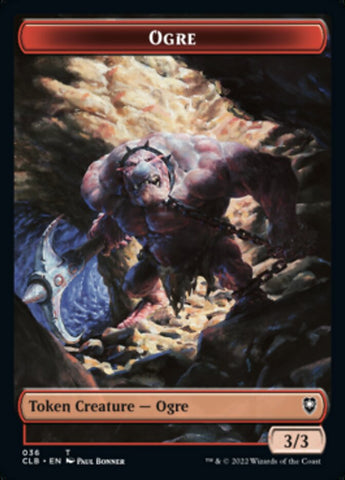 Boar // Ogre Double-Sided Token [Commander Legends: Battle for Baldur's Gate Tokens] Magic: The Gathering