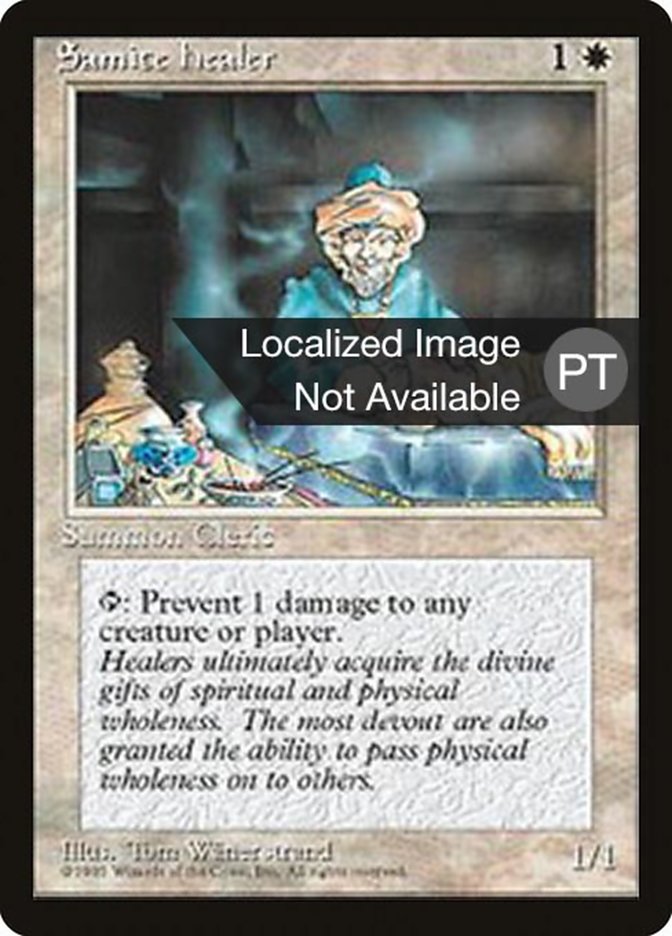 Samite Healer [Fourth Edition (Foreign Black Border)] Magic: The Gathering