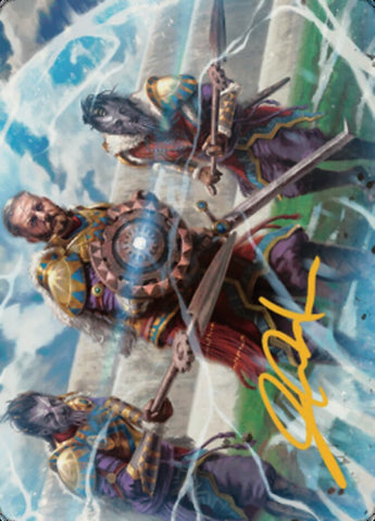 Argivian Phalanx Art Card (Gold-Stamped Signature) [Dominaria United Art Series] Magic: The Gathering