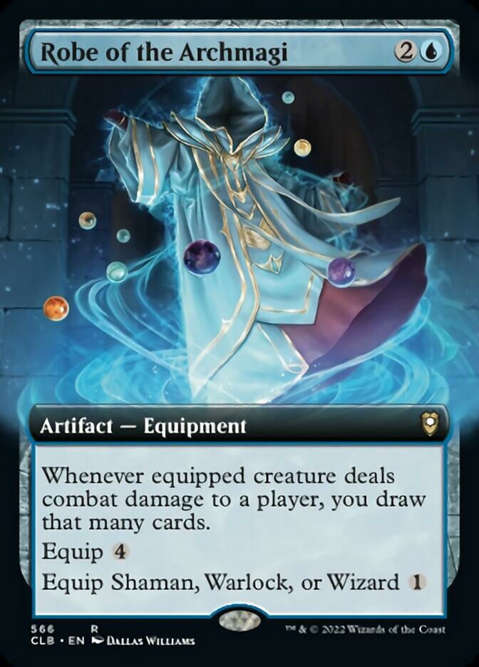 Robe of the Archmagi (Extended Art) [Commander Legends: Battle for Baldur's Gate] Magic: The Gathering