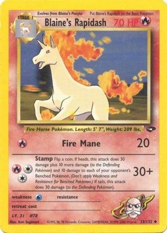 Blaine's Rapidash (33/132) [Gym Challenge Unlimited] Pokémon