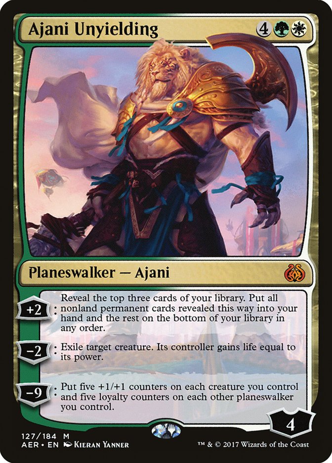Ajani Unyielding [Aether Revolt] Magic: The Gathering