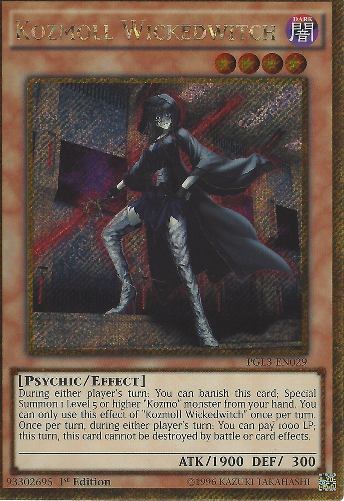 Kozmoll Wickedwitch [PGL3-EN029] Gold Secret Rare Yu-Gi-Oh!
