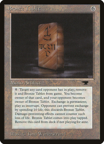 Bronze Tablet [Antiquities] Magic: The Gathering