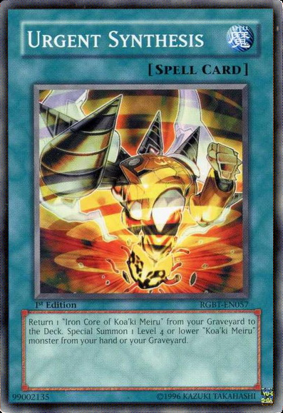 Urgent Synthesis [RGBT-EN057] Common Yu-Gi-Oh!
