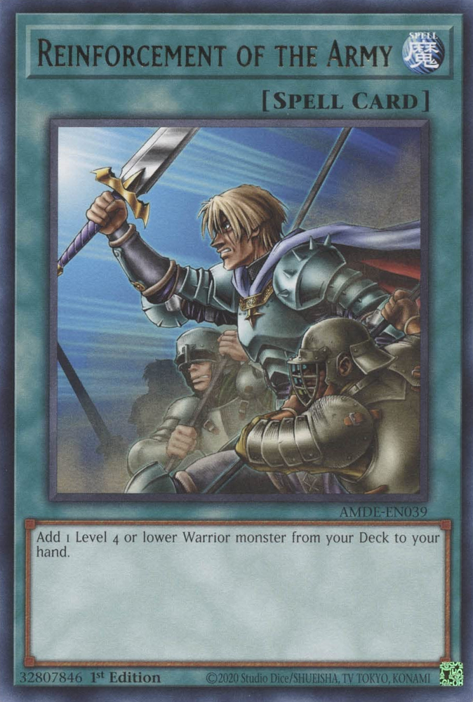 Reinforcement of the Army [AMDE-EN039] Rare Yu-Gi-Oh!