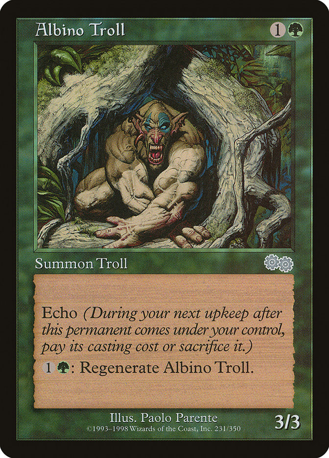 Albino Troll [Urza's Saga] Magic: The Gathering
