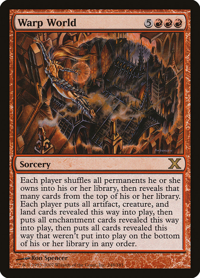 Warp World [Tenth Edition] Magic: The Gathering