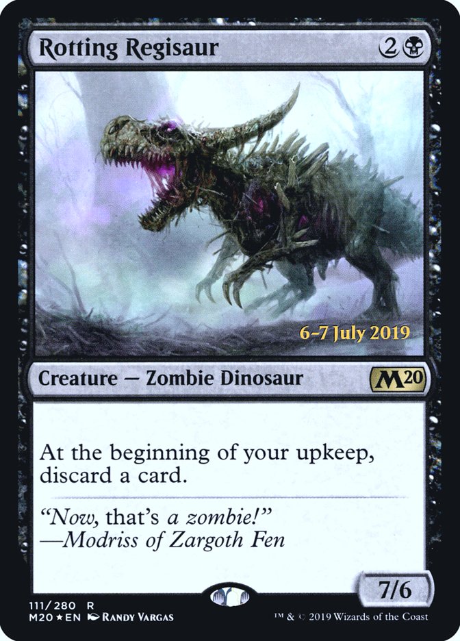 Rotting Regisaur [Core Set 2020 Prerelease Promos] Magic: The Gathering