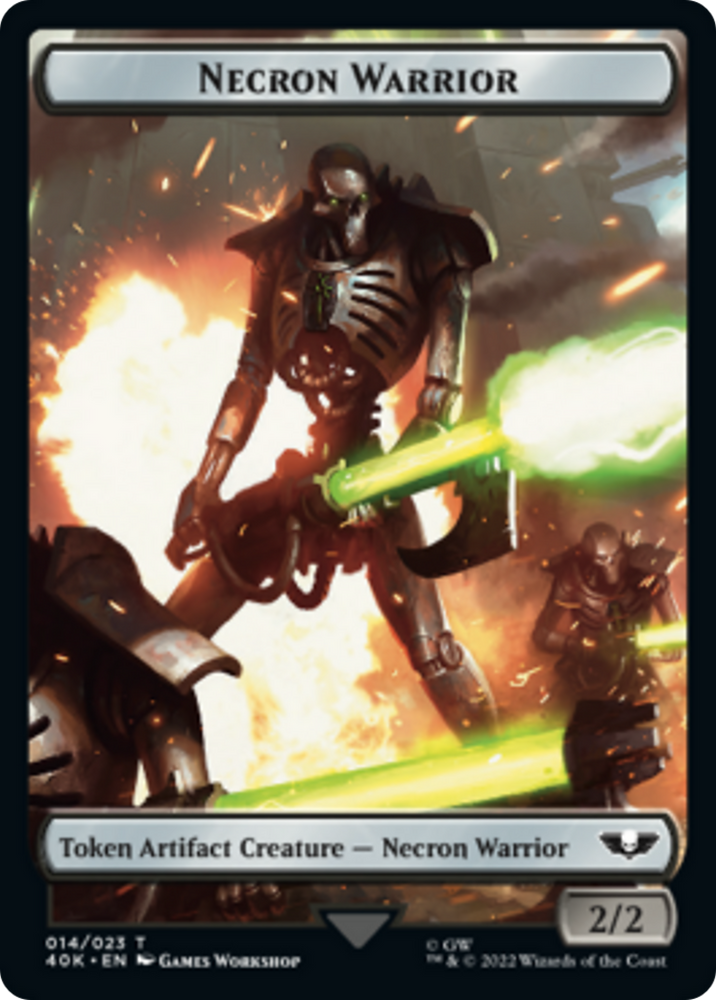 Necron Warrior // Insect Double-sided (Surge Foil) [Warhammer 40,000 Tokens] Magic: The Gathering