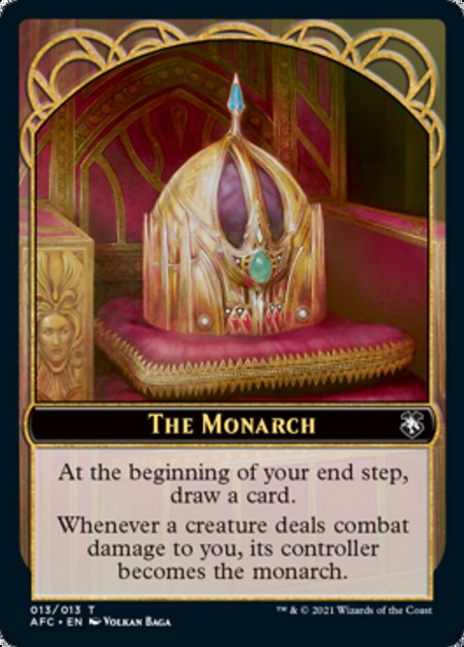 Dragon Spirit // The Monarch Double-Sided Token [Dungeons & Dragons: Adventures in the Forgotten Realms Commander Tokens] Magic: The Gathering