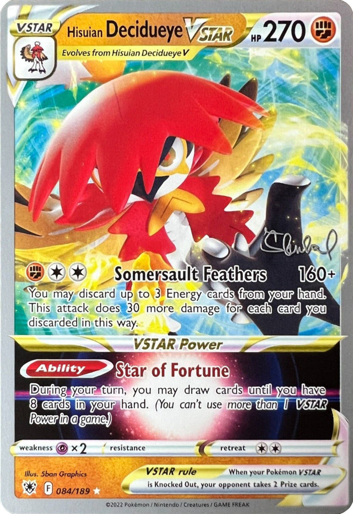 Hisuian Decidueye VSTAR (084/189) (ADP - Ondrej Skubal) [World Championships 2022] Pokémon
