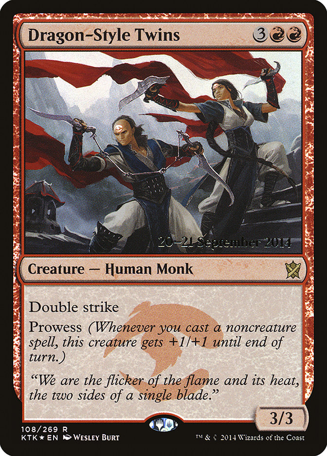 Dragon-Style Twins [Khans of Tarkir Prerelease Promos] Magic: The Gathering