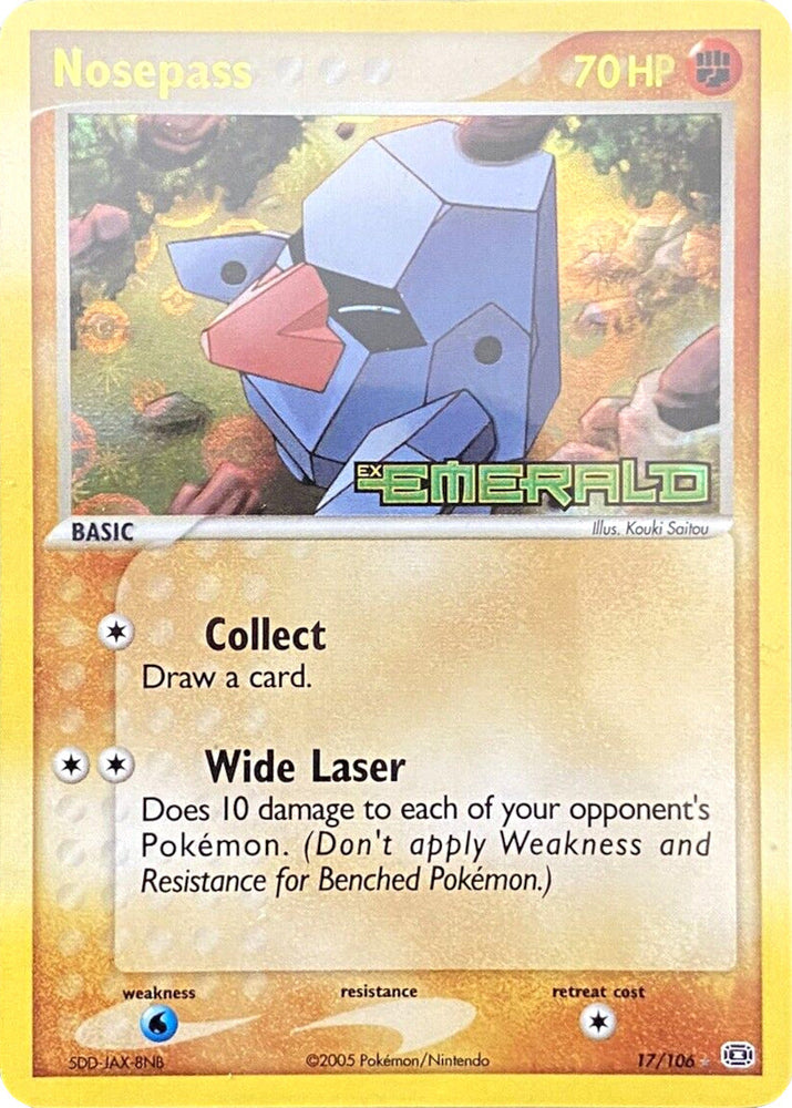 Nosepass (17/106) (Stamped) [EX: Emerald] Pokémon