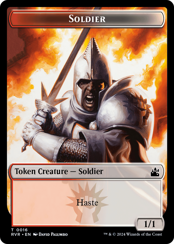 Saproling // Soldier Double-Sided Token [Ravnica Remastered Tokens] Magic: The Gathering