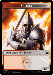 Saproling // Soldier Double-Sided Token [Ravnica Remastered Tokens] Magic: The Gathering