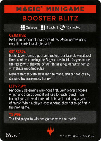 Booster Blitz (Magic Minigame) [Innistrad: Midnight Hunt Minigame] Magic: The Gathering