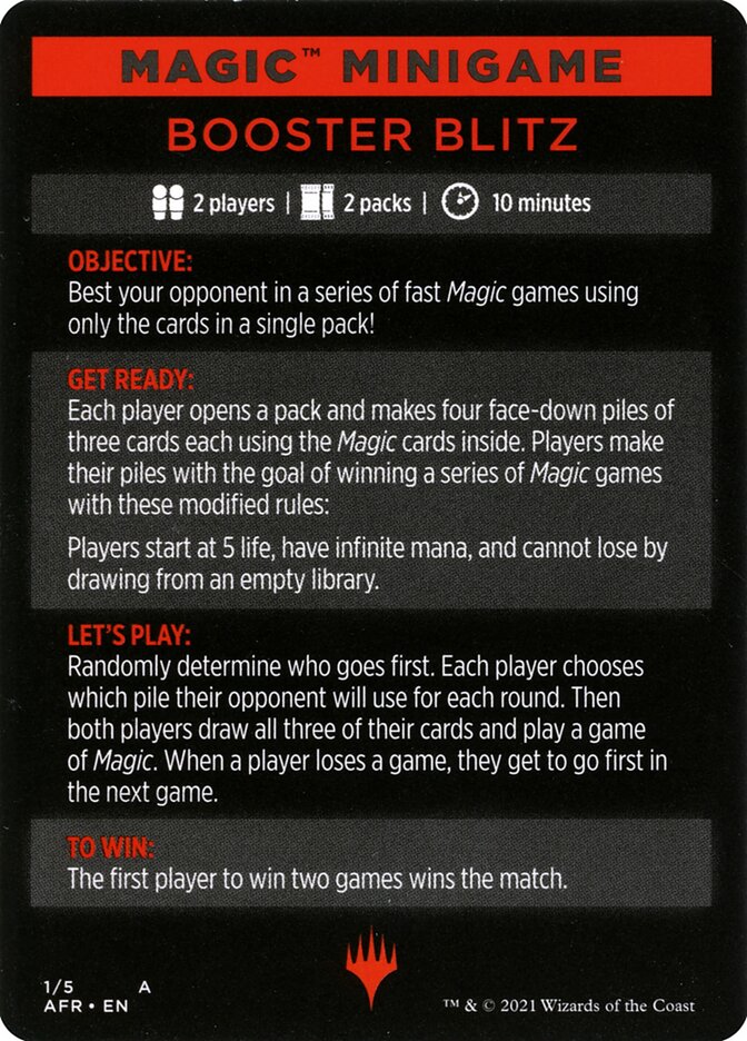 Booster Blitz (Magic Minigame) [Streets of New Capenna Minigame] Magic: The Gathering