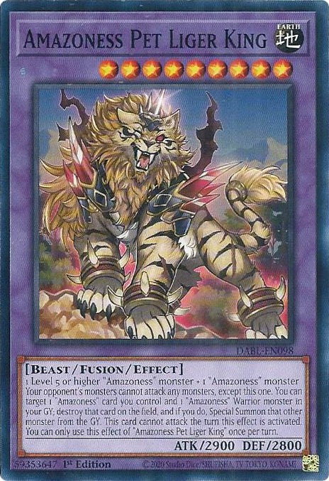 Amazoness Pet Liger King [DABL-EN098] Common Yu-Gi-Oh!