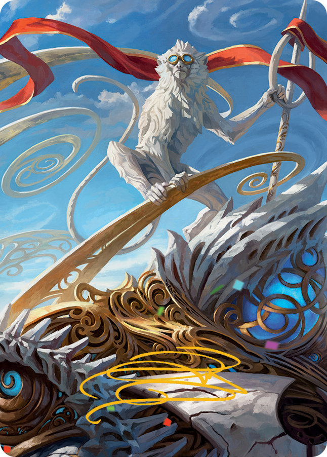 Ragavan, Nimble Pilferer Art Card (Gold-Stamped Signature) [March of the Machine Art Series] Magic: The Gathering