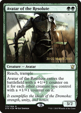 Avatar of the Resolute [Dragons of Tarkir Prerelease Promos] Magic: The Gathering