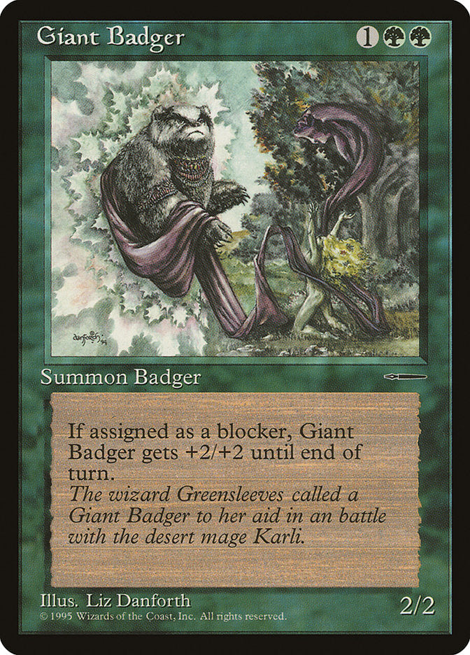 Giant Badger (Book Promo) [HarperPrism Book Promos] Magic: The Gathering