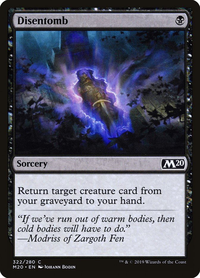 Disentomb [Core Set 2020] Magic: The Gathering