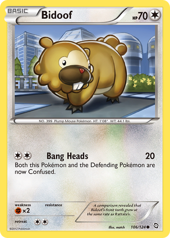Bidoof (106/124) [Black & White: Dragons Exalted] Pokémon