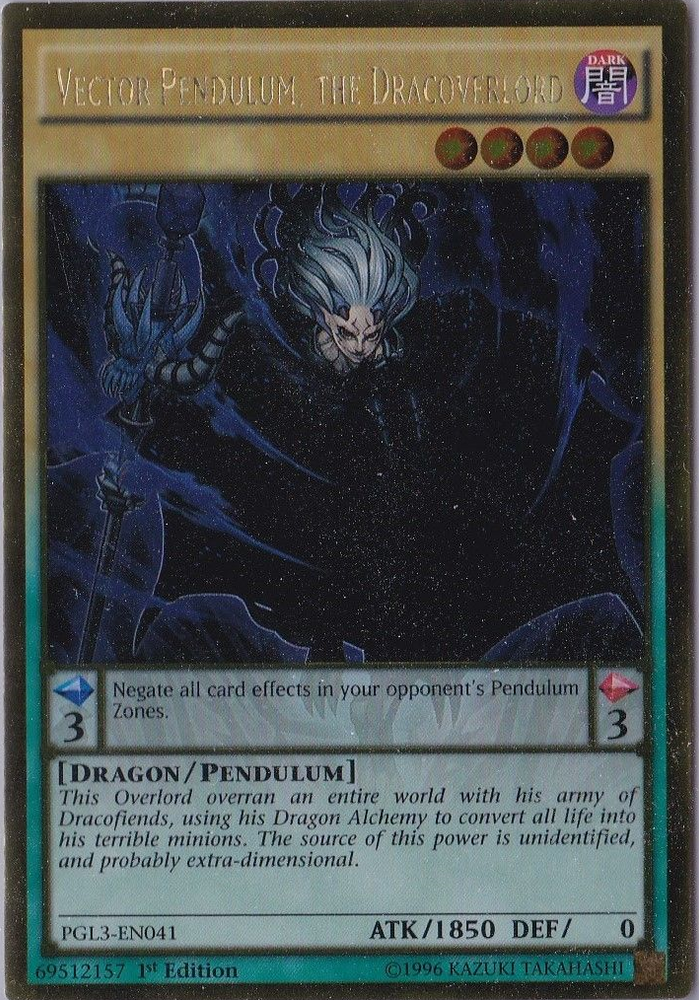 Vector Pendulum, the Dracoverlord [PGL3-EN041] Gold Rare Yu-Gi-Oh!