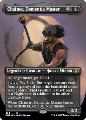 Chainer, Dementia Master (Borderless Alternate Art) [Dominaria Remastered] Magic: The Gathering