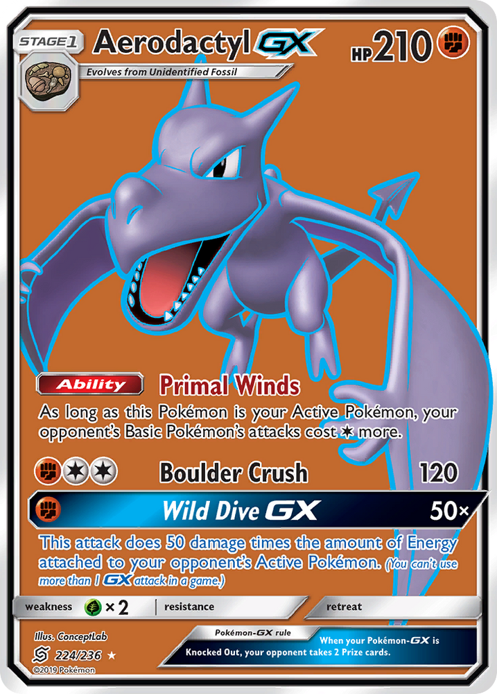 Aerodactyl GX (224/236) [Sun & Moon: Unified Minds] Pokémon