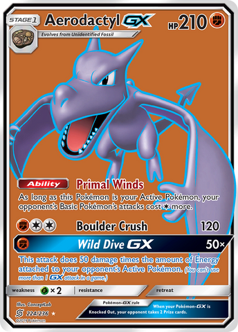 Aerodactyl GX (224/236) [Sun & Moon: Unified Minds] Pokémon