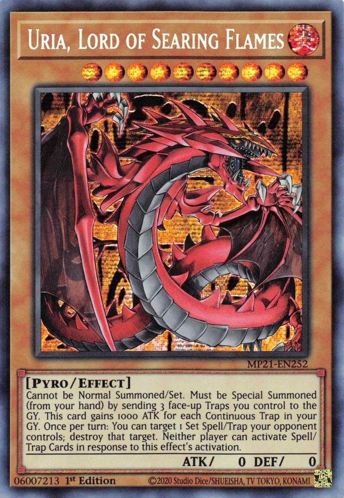 Uria, Lord of Searing Flames [MP21-EN252] Prismatic Secret Rare Yu-Gi-Oh!