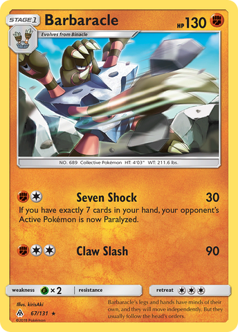 Barbaracle (67/131) [Sun & Moon: Forbidden Light] Pokémon