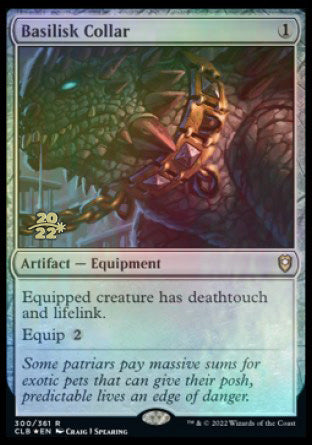 Basilisk Collar [Commander Legends: Battle for Baldur's Gate Prerelease Promos] Magic: The Gathering
