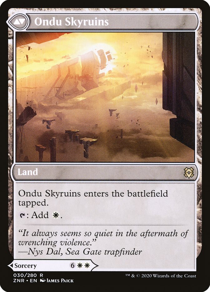 Ondu Inversion // Ondu Skyruins [Zendikar Rising] Magic: The Gathering