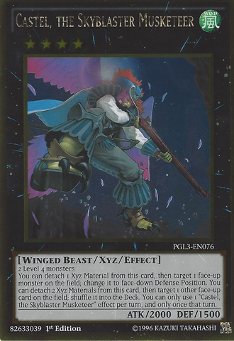 Castel, the Skyblaster Musketeer [PGL3-EN076] Gold Rare Yu-Gi-Oh!