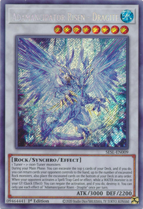 Adamancipator Risen - Dragite [SESL-EN009] Secret Rare Yu-Gi-Oh!