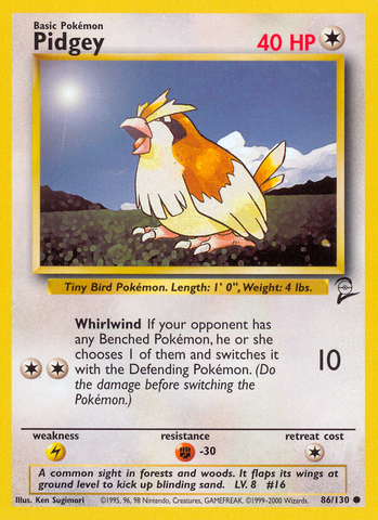 Pidgey (86/130) [Base Set 2] Pokémon