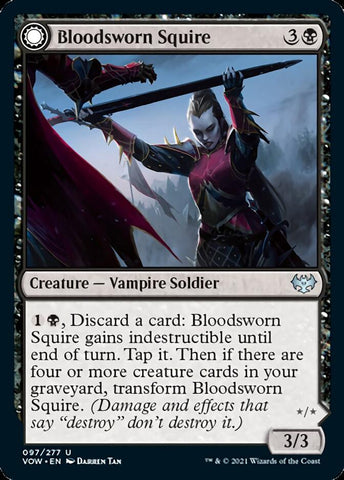 Bloodsworn Squire // Bloodsworn Knight [Innistrad: Crimson Vow] Magic: The Gathering