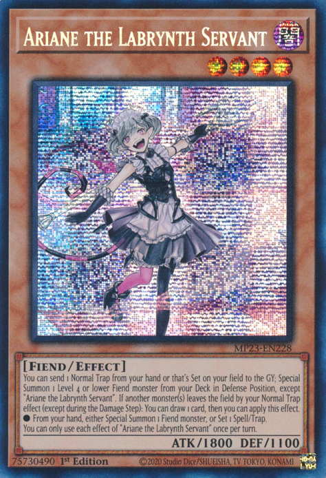 Ariane the Labrynth Servant [MP23-EN228] Prismatic Secret Rare Yu-Gi-Oh!