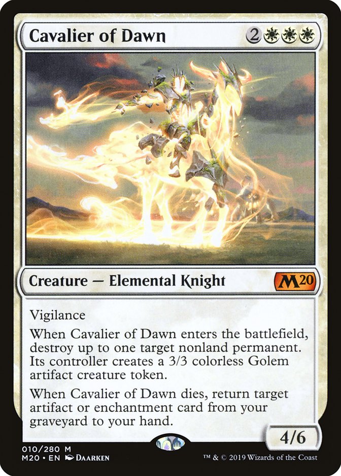 Cavalier of Dawn [Core Set 2020] Magic: The Gathering