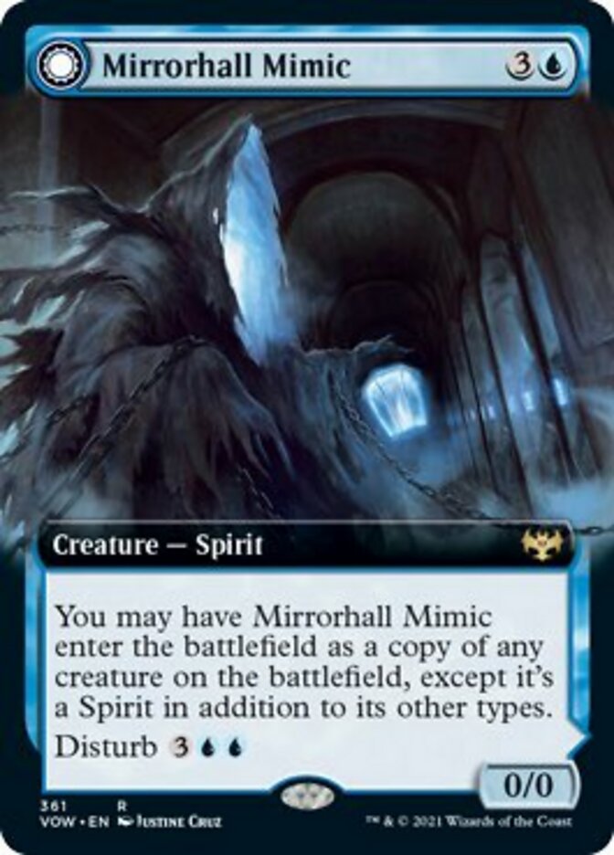 Mirrorhall Mimic // Ghastly Mimicry (Extended Art) [Innistrad: Crimson Vow] Magic: The Gathering