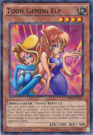 Toon Gemini Elf [BP03-EN014] Shatterfoil Rare Yu-Gi-Oh!