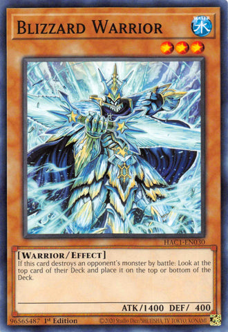 Blizzard Warrior (Duel Terminal) [HAC1-EN030] Parallel Rare Yu-Gi-Oh!
