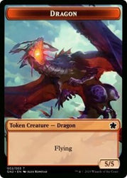 Dragon (002) // Zombie Double-Sided Token [Game Night 2019 Tokens] Magic: The Gathering
